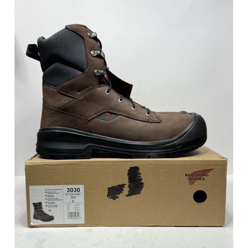 Red Wing Shoes Mens Size 13 D Versapro 6" Safety Toe Boot Dark Brown Lace Up